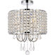 Elise 4 Light 14 inch Chrome Flush Mount Ceiling Light