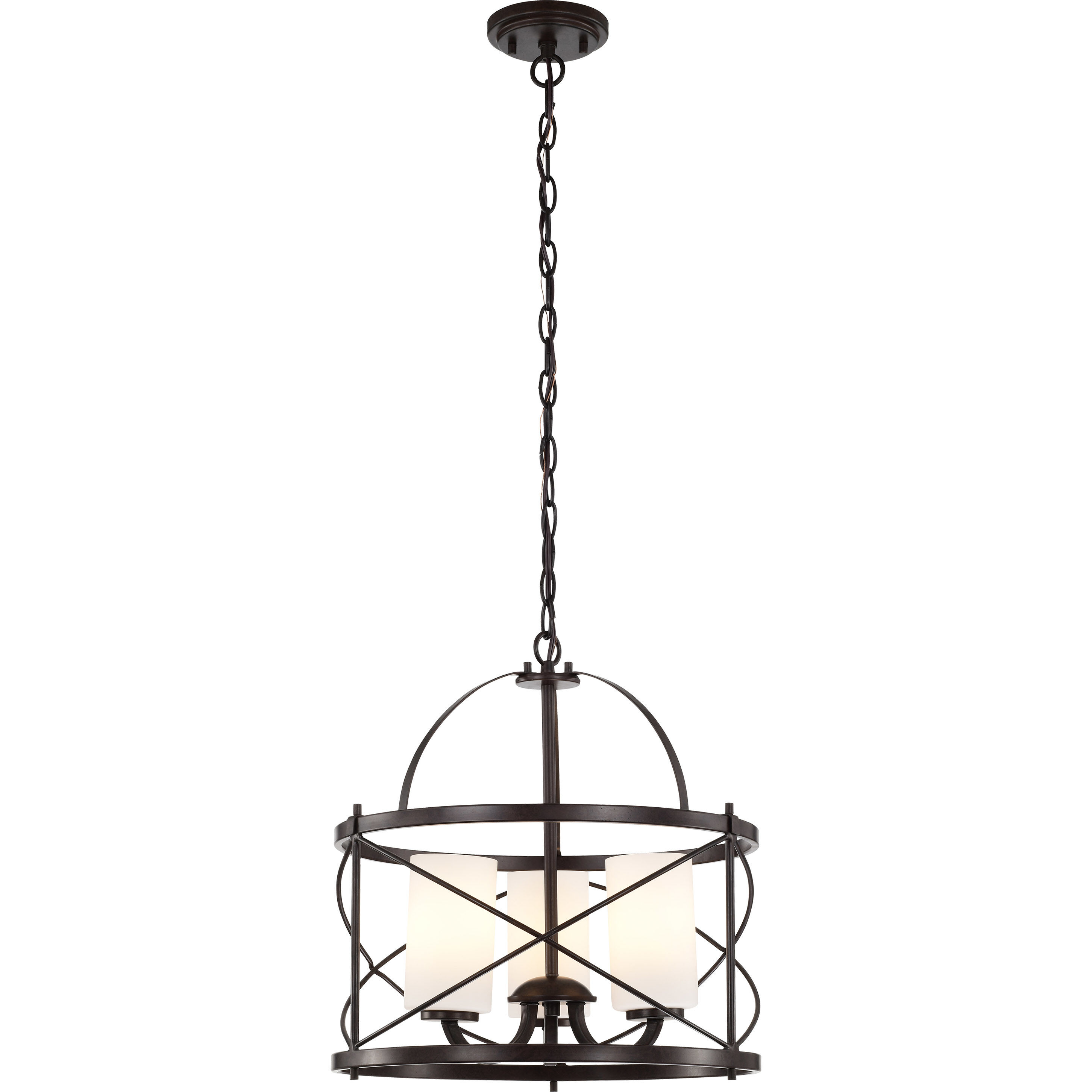Ginger 3 Light 16 inch Old Bronze Pendant Ceiling Light