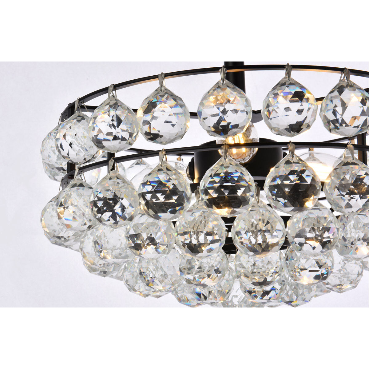 Savannah 3 Light 14 inch Black Flush Mount Ceiling Light