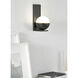 Sean Lavin Akova LED Matte Black with Plated Brass Wall Sconce Wall Light