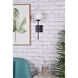 Neri 1 Light 7 inch Black Bath Sconce Wall Light