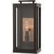 Sutcliffe LED 14 inch Oil Rubbed Bronze with Antique Copper Outdoor Wall Mount Lantern, Small