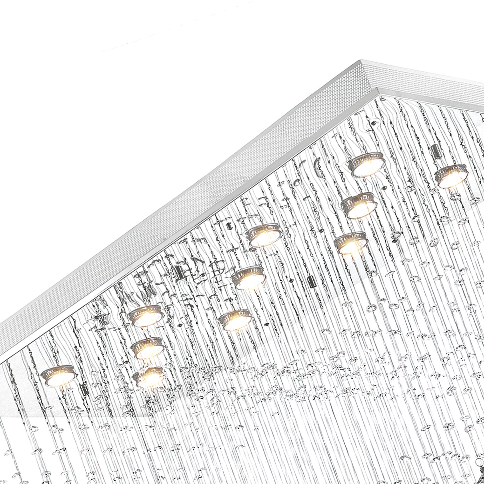 Twinkle 11 Light 20 inch Chrome Flush Mount Ceiling Light