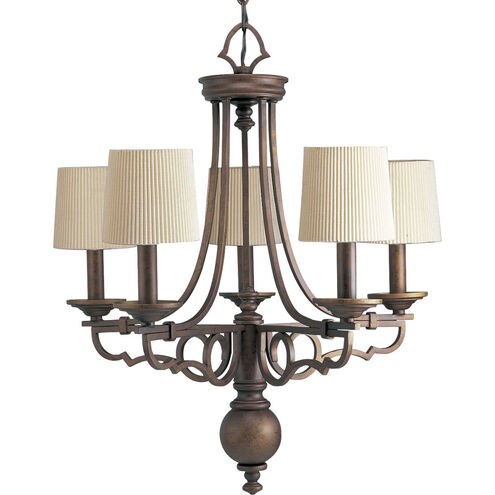 Meeting Street 5 Light 20 inch Roasted Java Chandelier Ceiling Light