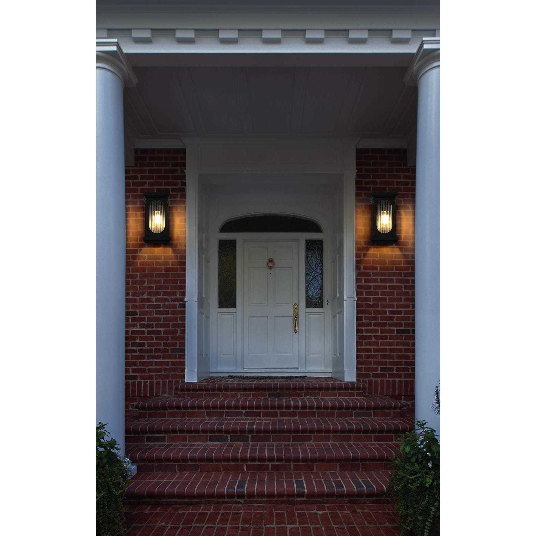 Neil 2 Light 21 inch Black Outdoor Wall Sconce