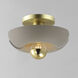 Poppy LED 11.75 inch Silver Gold with Satin Brass Flush Mount Ceiling Light in Silver Gold and Satin Brass