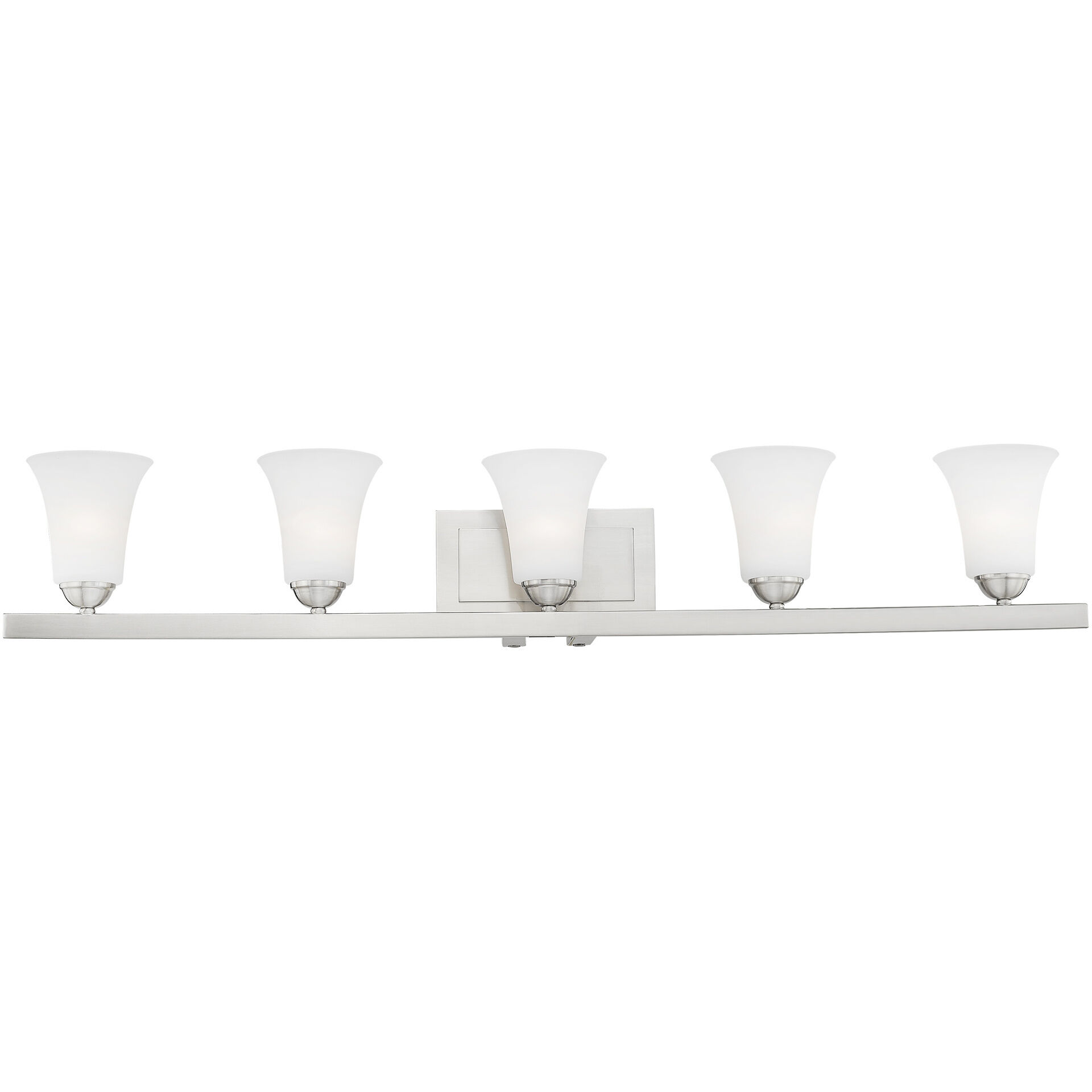 Ridgedale 5 Light 43 inch Brushed Nickel Bath Vanity Wall Light