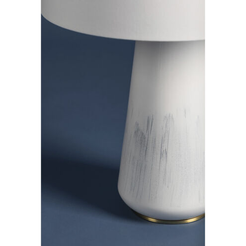 Saugerties 26 inch 60.00 watt Aged Brass and Gloss White Ash Ceramic Table Lamp Portable Light