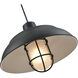 R-Series 1 Light 17 inch Satin Black Outdoor Pendant