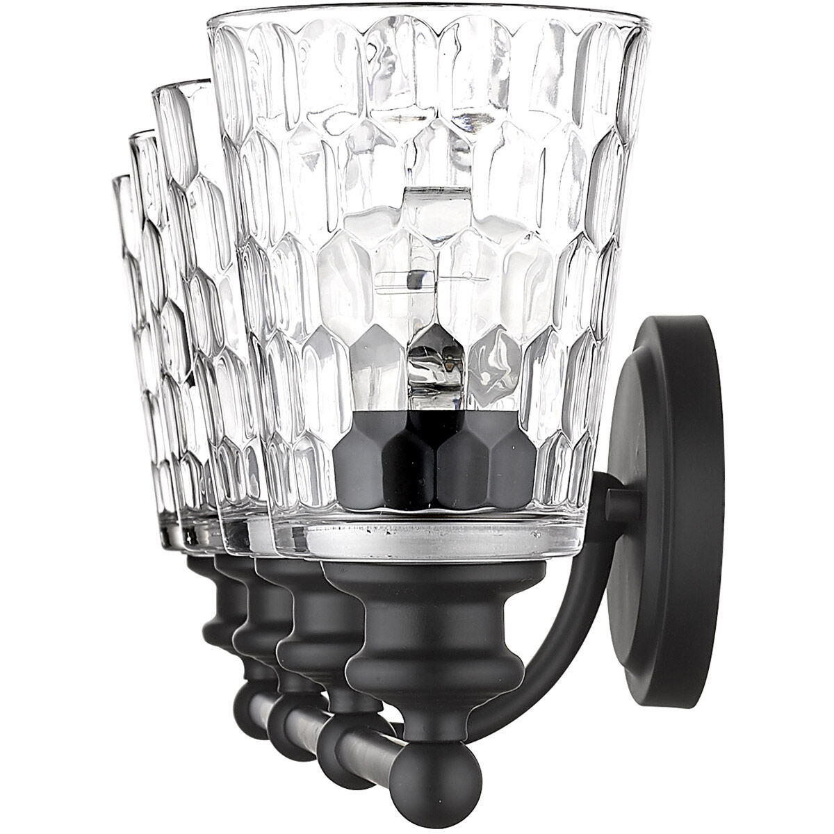 Mae 4 Light 32 inch Matte Black Vanity Light Wall Light