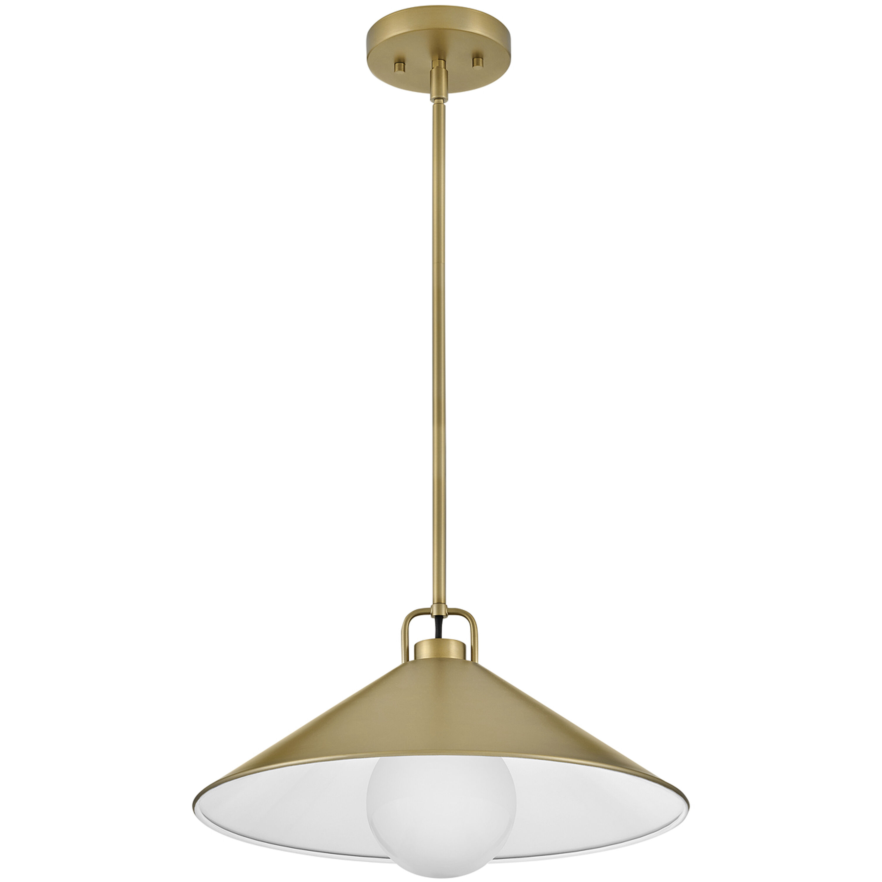 Milo LED 16 inch Lacquered Brass Pendant Ceiling Light