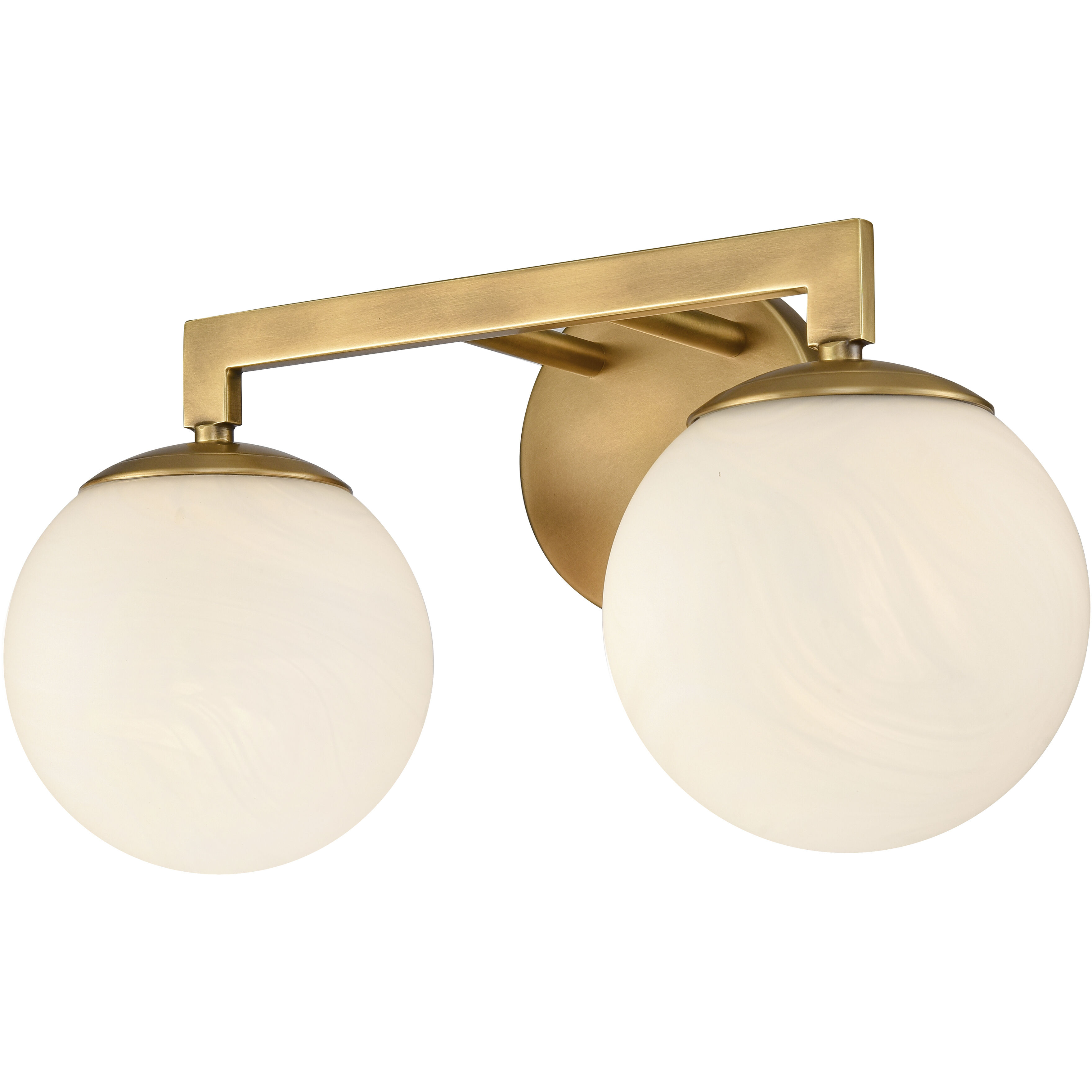Gillian 2 Light 16 inch Natural Brass Vanity Light Wall Light