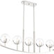 Spyglass 5 Light 40 inch Satin Platinum Chandelier Ceiling Light