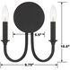 Stone Canyon Sconce Wall Light in Black
