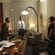 Vaulted 86 inch 100.00 watt Satin Nickel and Espresso with Black Arc Floor Lamp Portable Light
