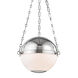 Sphere No.2 2 Light 16.5 inch Polished Nickel Pendant Ceiling Light