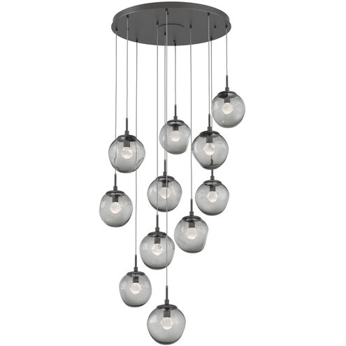 Aster LED LED Graphite Chandelier Ceiling Light, Round Multi-Port