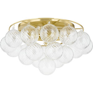 Mimi 6 Light 22.5 inch Aged Brass Flush Mount Ceiling Light