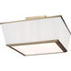 Esther 4 Light 14.25 inch Time Worn Brass Flush Mount Ceiling Light