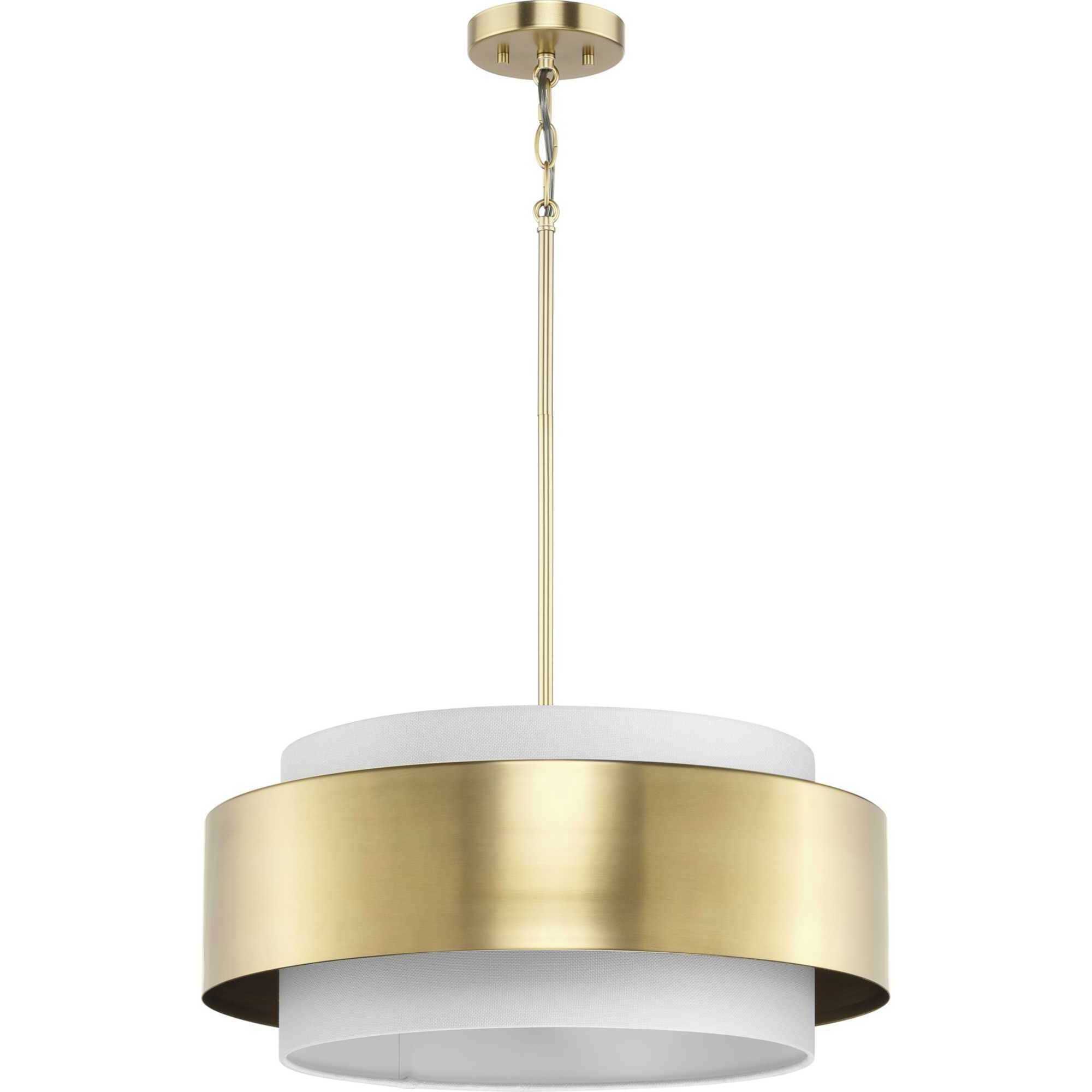 Silva 3 Light 22 inch Brushed Bronze Pendant Ceiling Light, Design Series