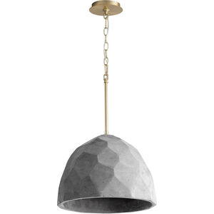 Maria 1 Light 16 inch Aged Brass/Dark Gray Pendant Ceiling Light