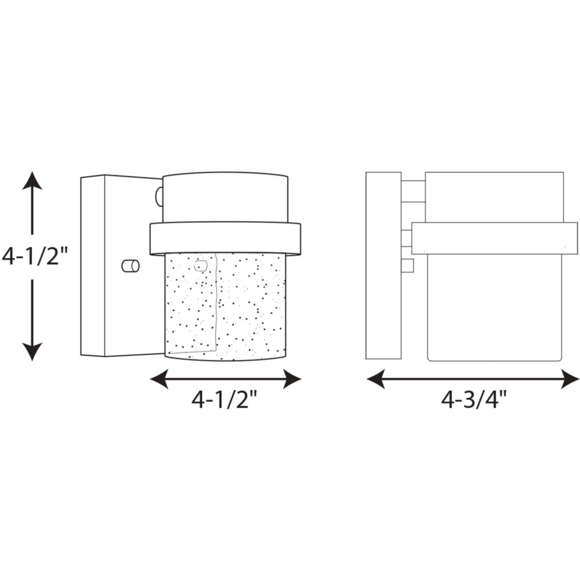 Z-1060 LED LED 5 inch Textured Black Outdoor Wall Lantern, Progress LED