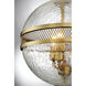 Stirling 4 Light 19.88 inch Warm Brass Pendant Ceiling Light