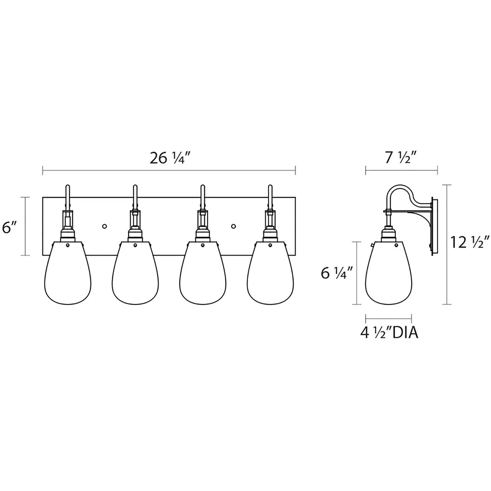 Chelsea 4 Light 26 inch Satin Black Bath Bar Wall Light in 26.25 in.