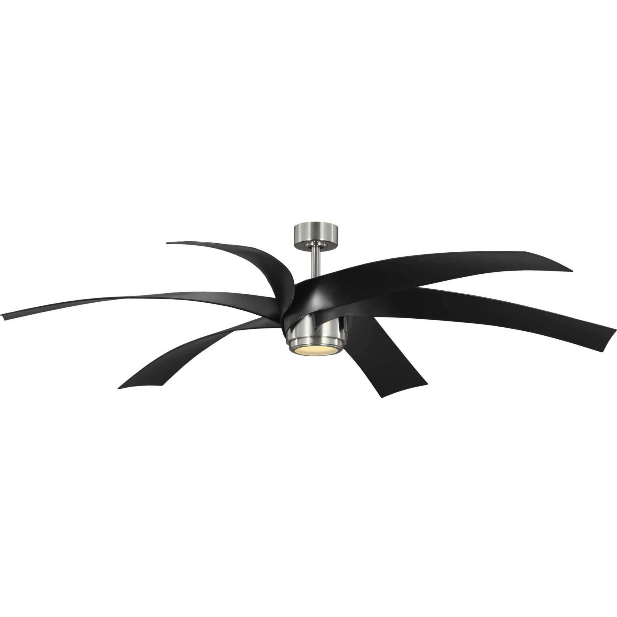 Insigna 72 inch Brushed Nickel with Matte Black Blades Ceiling Fan