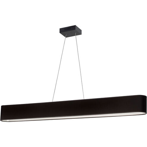 Aubrey LED 51 inch Matte Black Horizontal Pendant Ceiling Light