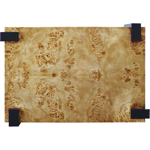 Bromo 48 X 34 inch Natural Burl with Black Coffee Table
