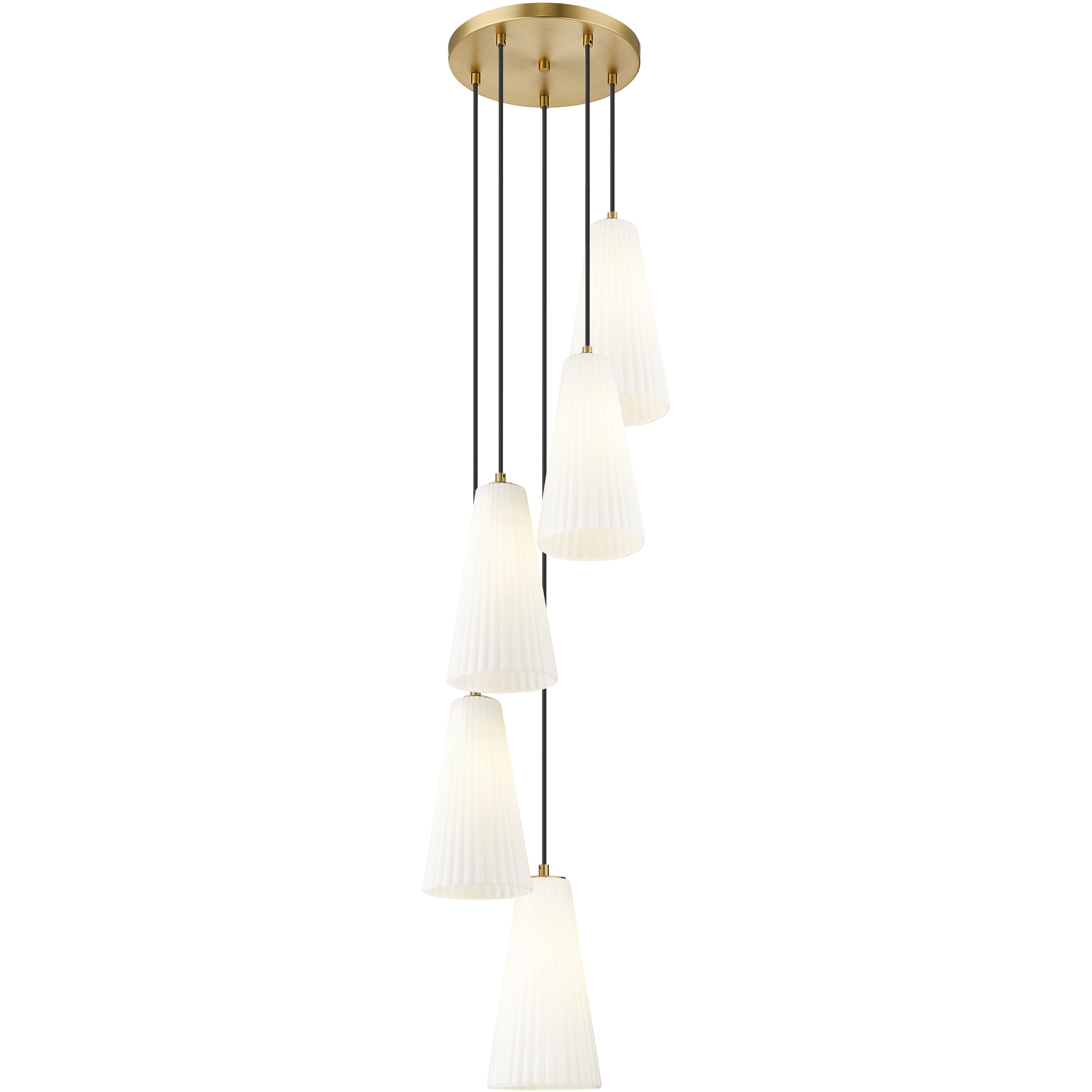 Farrell 5 Light 12 inch Modern Gold Chandelier Ceiling Light