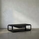 Obtuse 66 X 30 inch Hand Rubbed Black Coffee Table