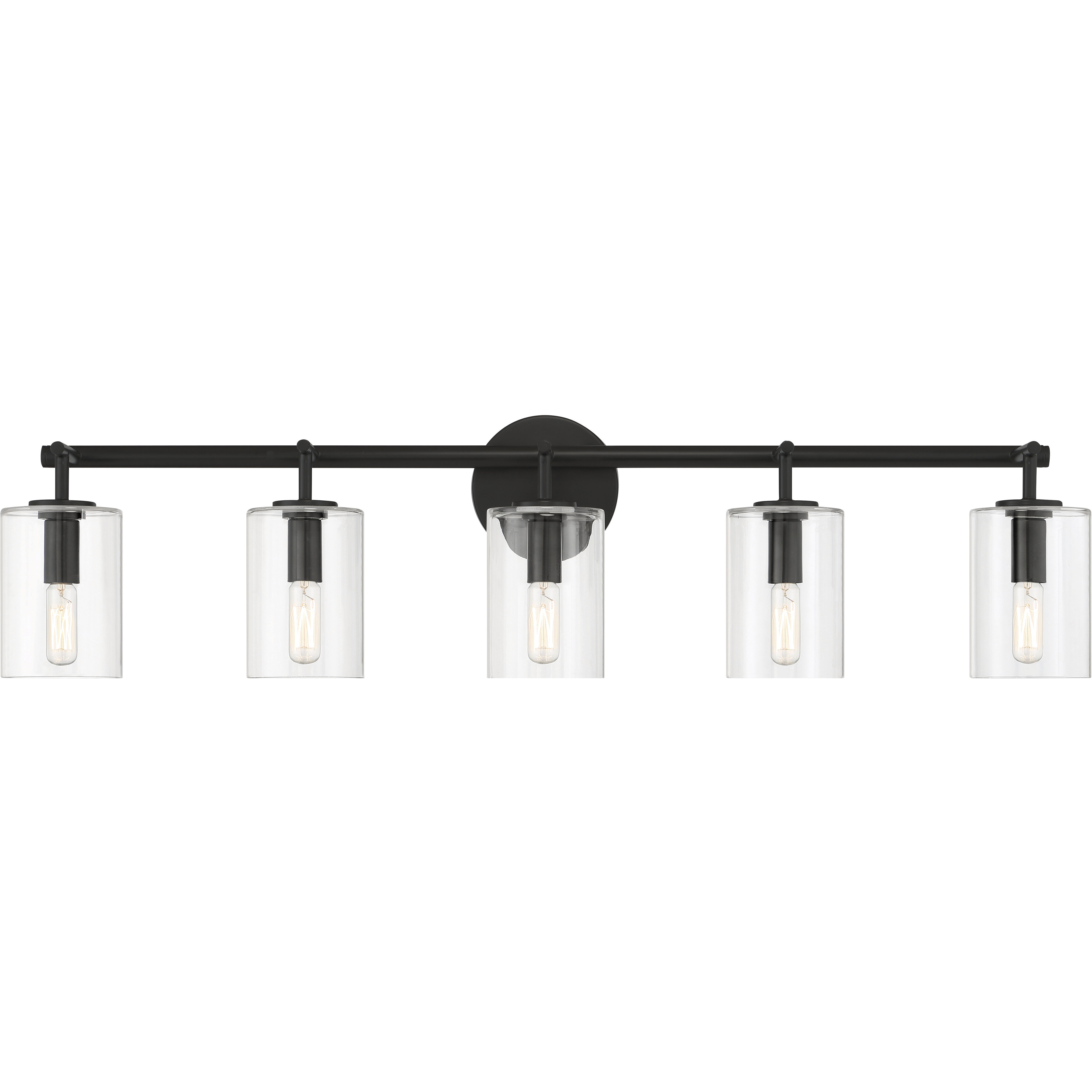 Hailie 5 Light 35 inch Flat Black Vanity Light Wall Light