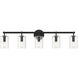 Hailie 5 Light 35 inch Flat Black Vanity Light Wall Light