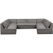 Miles Grey Outdoor Modular in Light Grey, 5 Piece