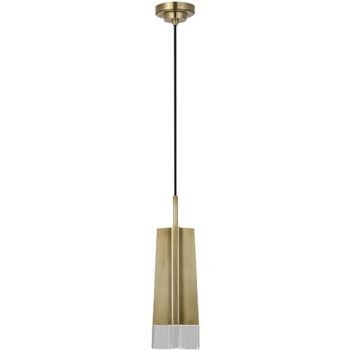 Thomas O'Brien Matcha LED 5 inch Hand-Rubbed Antique Brass Pendant Ceiling Light