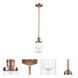 Franklin Restoration Dover LED 5 inch Antique Copper Mini Pendant Ceiling Light in Clear Glass, Franklin Restoration