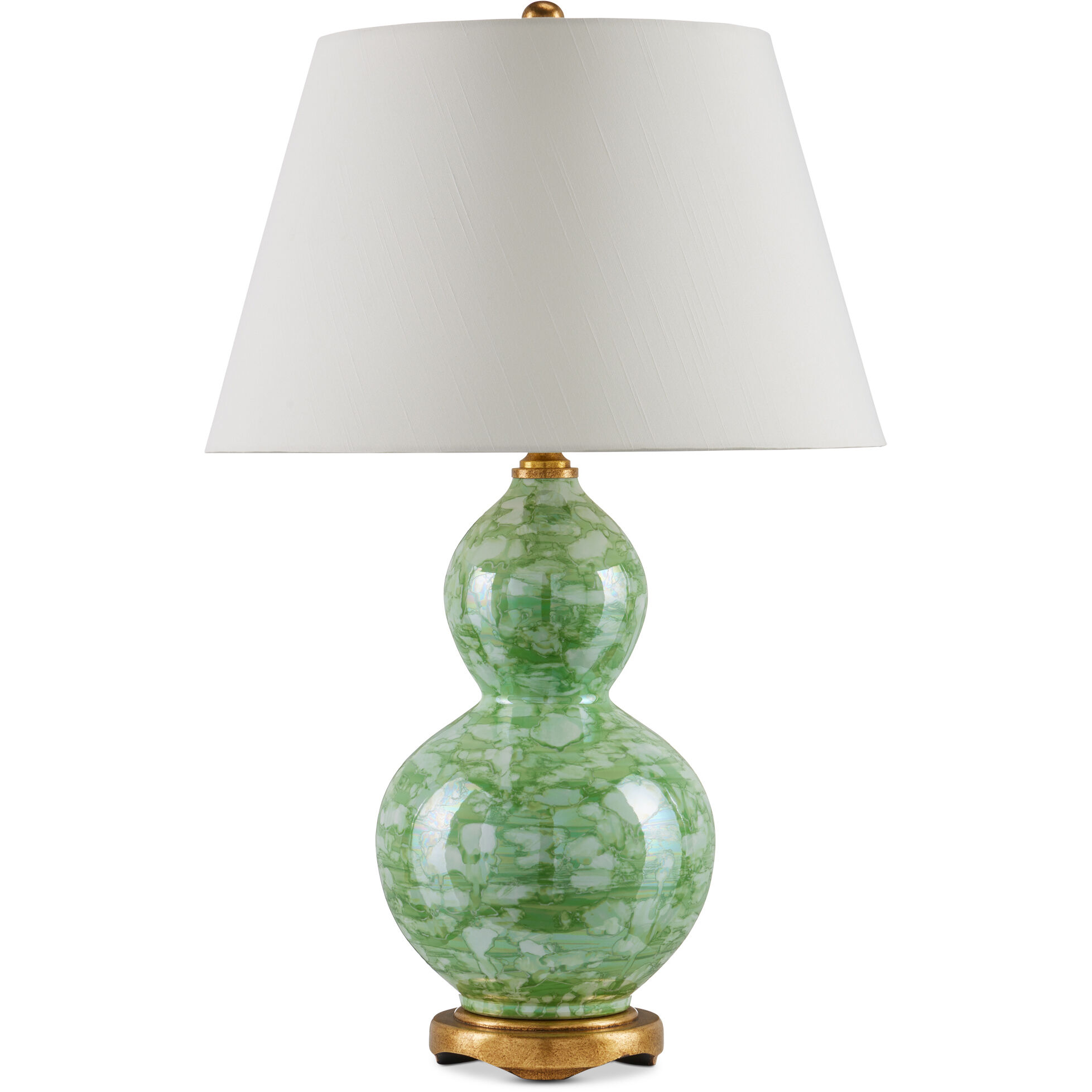 Eau de Nil 28.25 inch 150 watt Green/Textured Antique Gold Leaf Table Lamp Portable Light