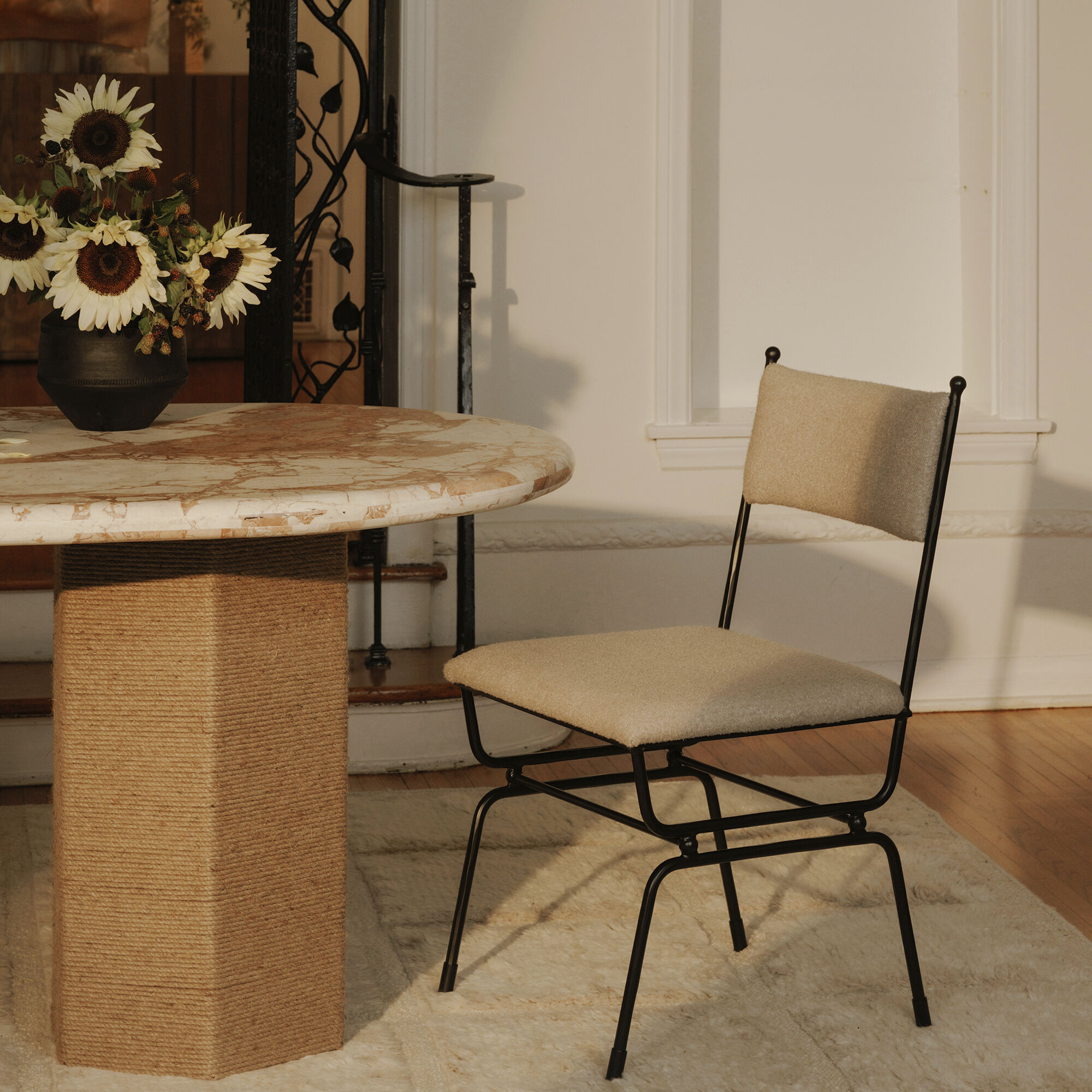 Posta Beige Dining Chair