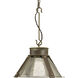 Frenchman Bay 1 Light 15.75 inch Aged Brass Pendant Ceiling Light, Design Series