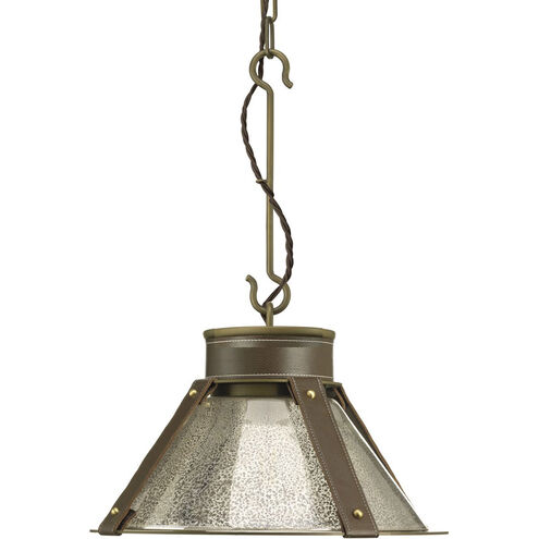 Frenchman Bay 1 Light 15.75 inch Aged Brass Pendant Ceiling Light, Design Series