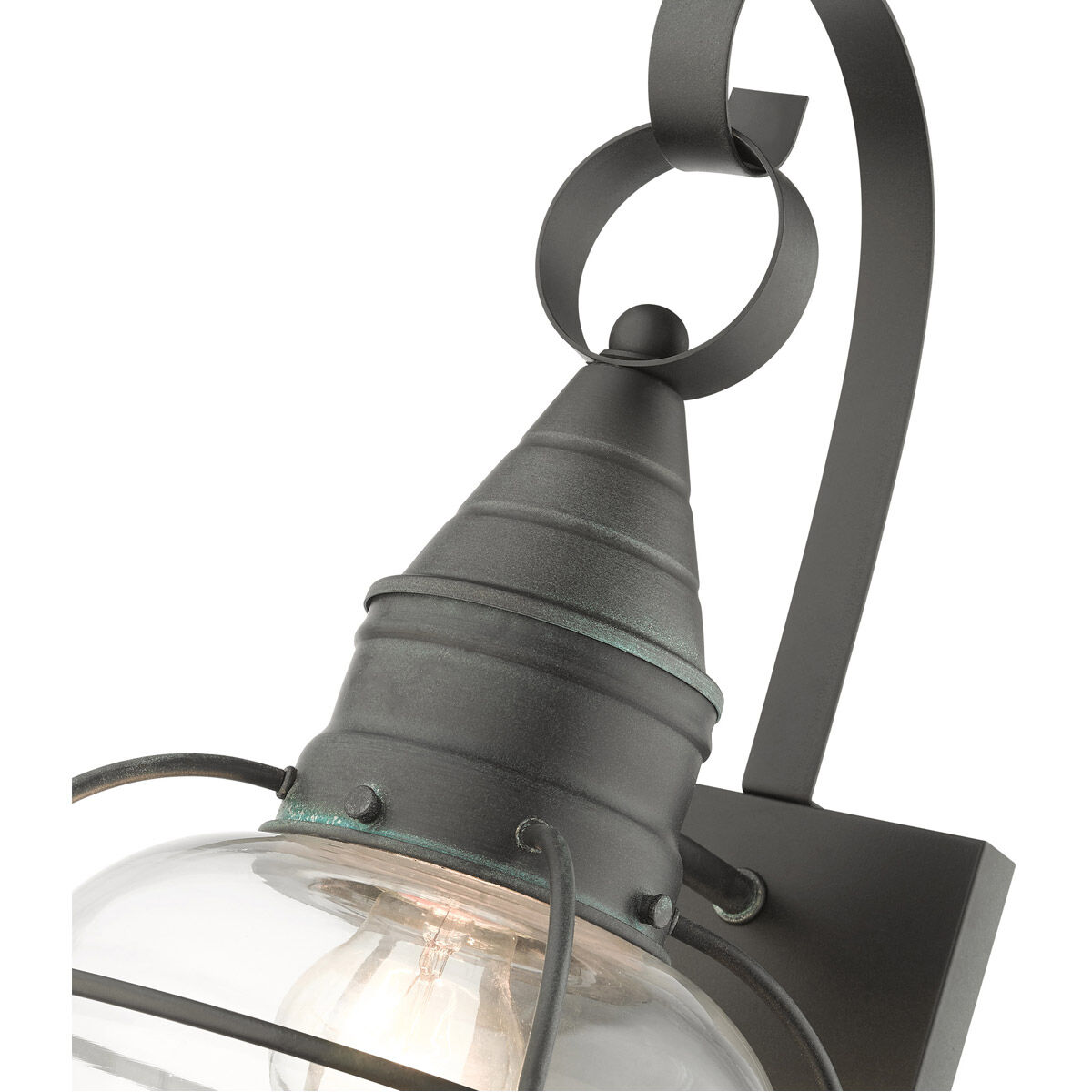 Newburyport 1 Light 14.75 inch Charcoal Outdoor Wall Lantern