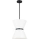Caterine 1 Light 12 inch Matte Black Pendant Ceiling Light in White
