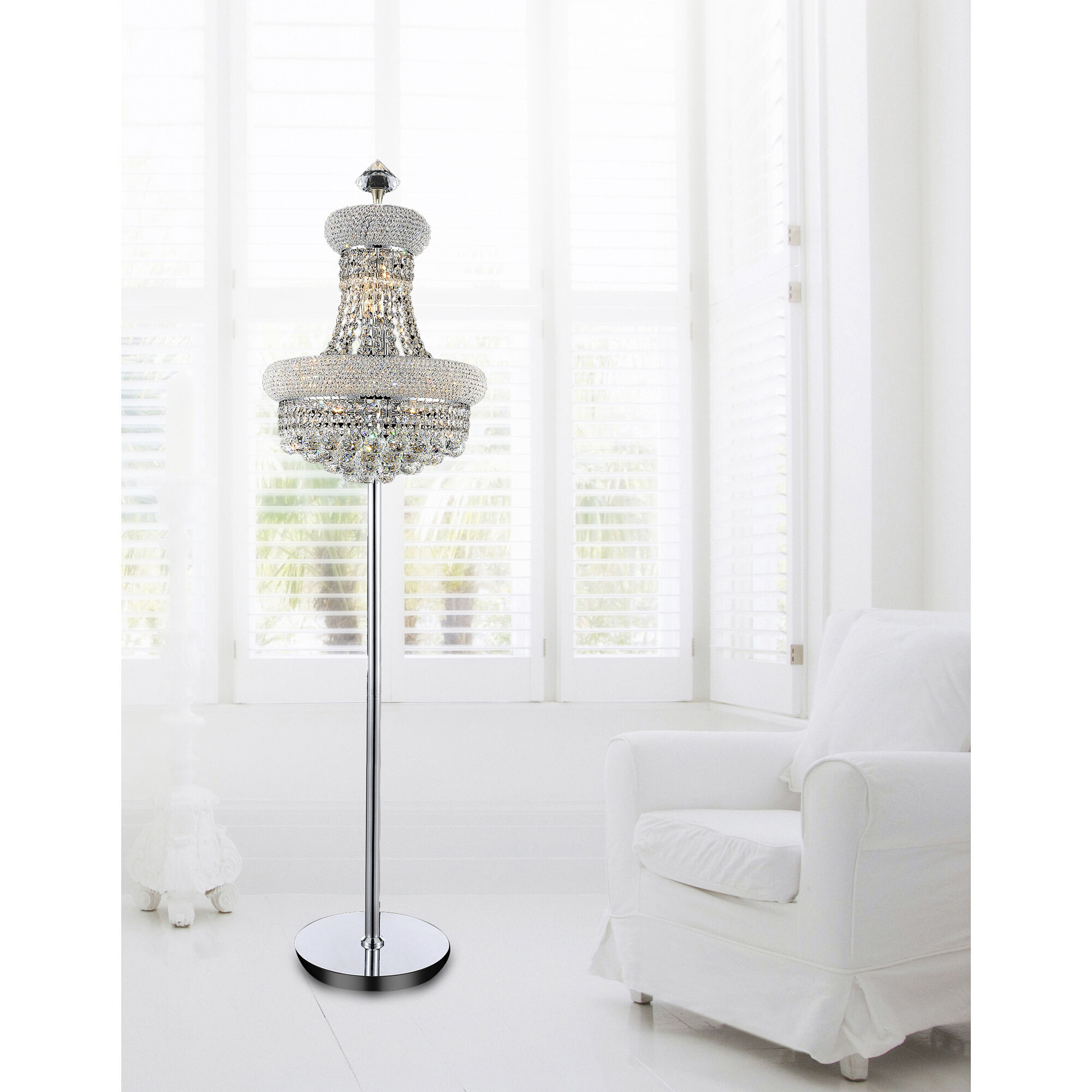 Empire 68 inch 60.00 watt Chrome Floor Lamp Portable Light