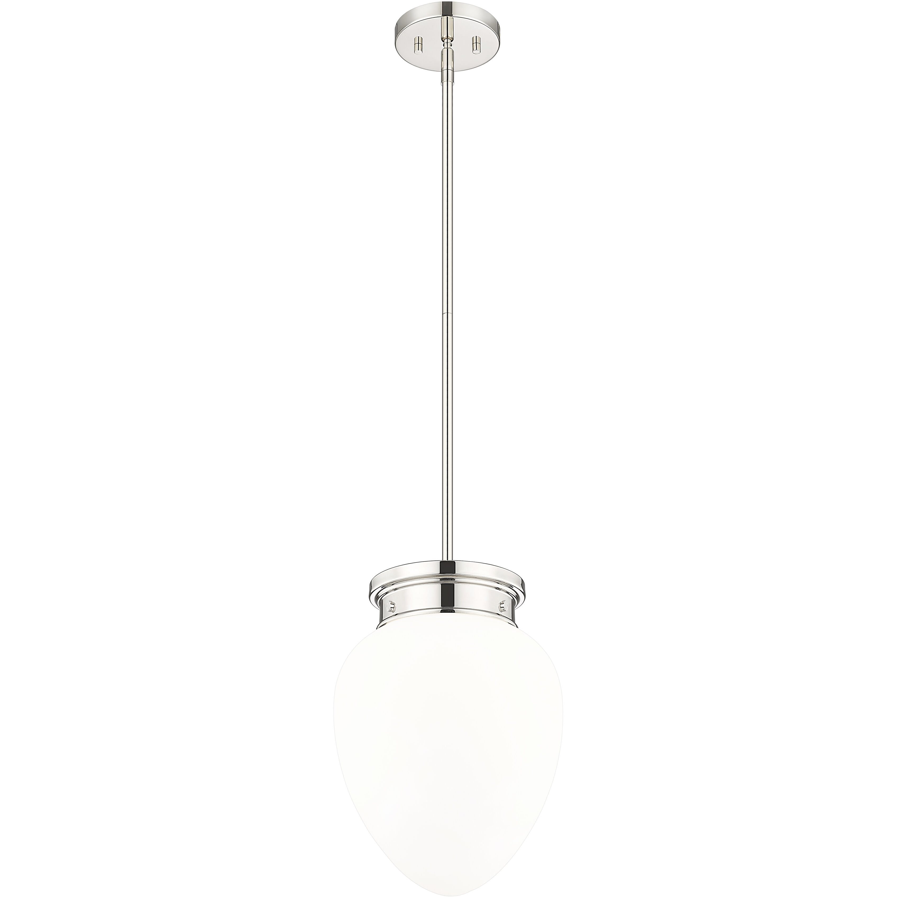 Gideon 1 Light 10 inch Polished Nickel Pendant Ceiling Light