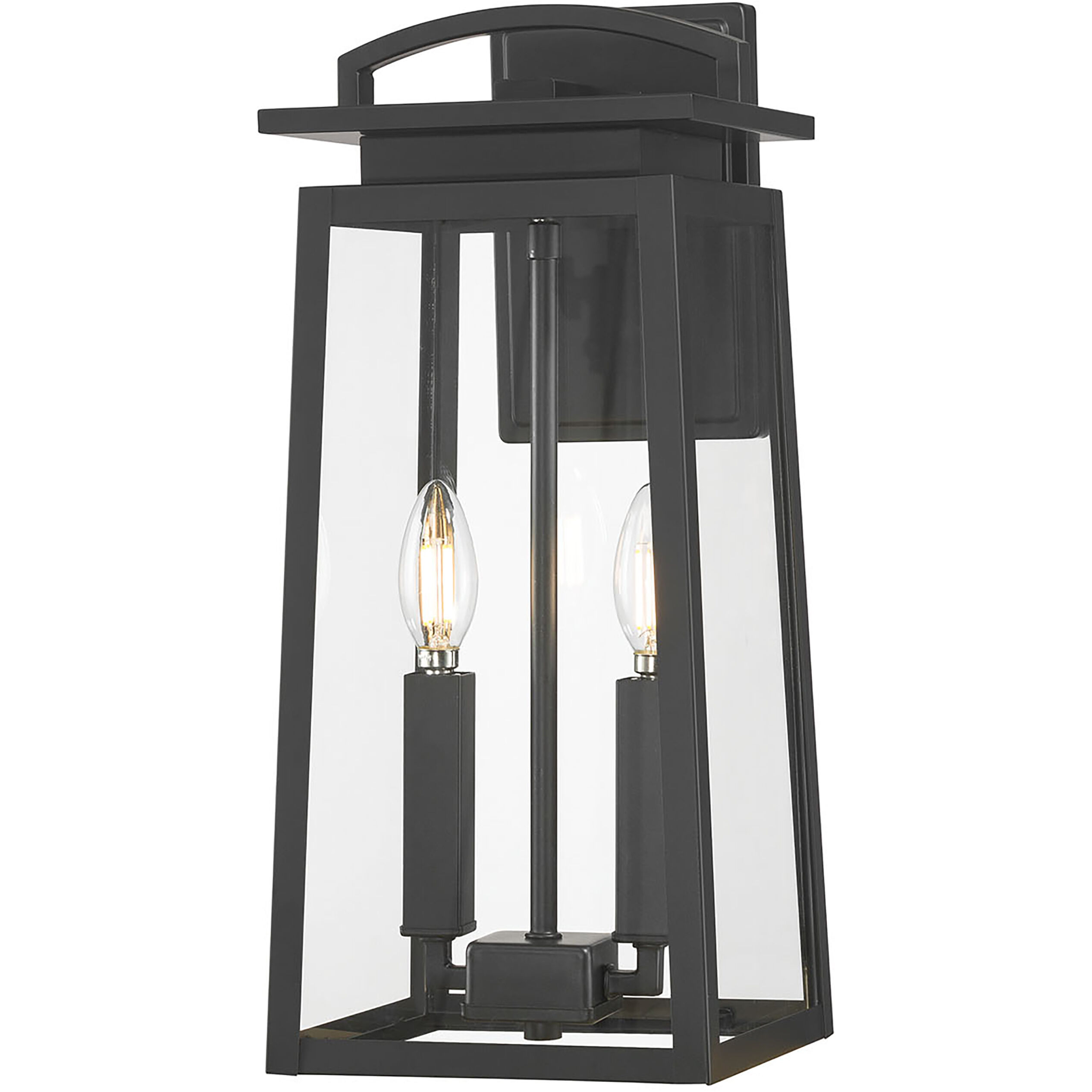 Kendrix 2 Light 17.5 inch Powder Coated Black Outdoor Wall Sconce