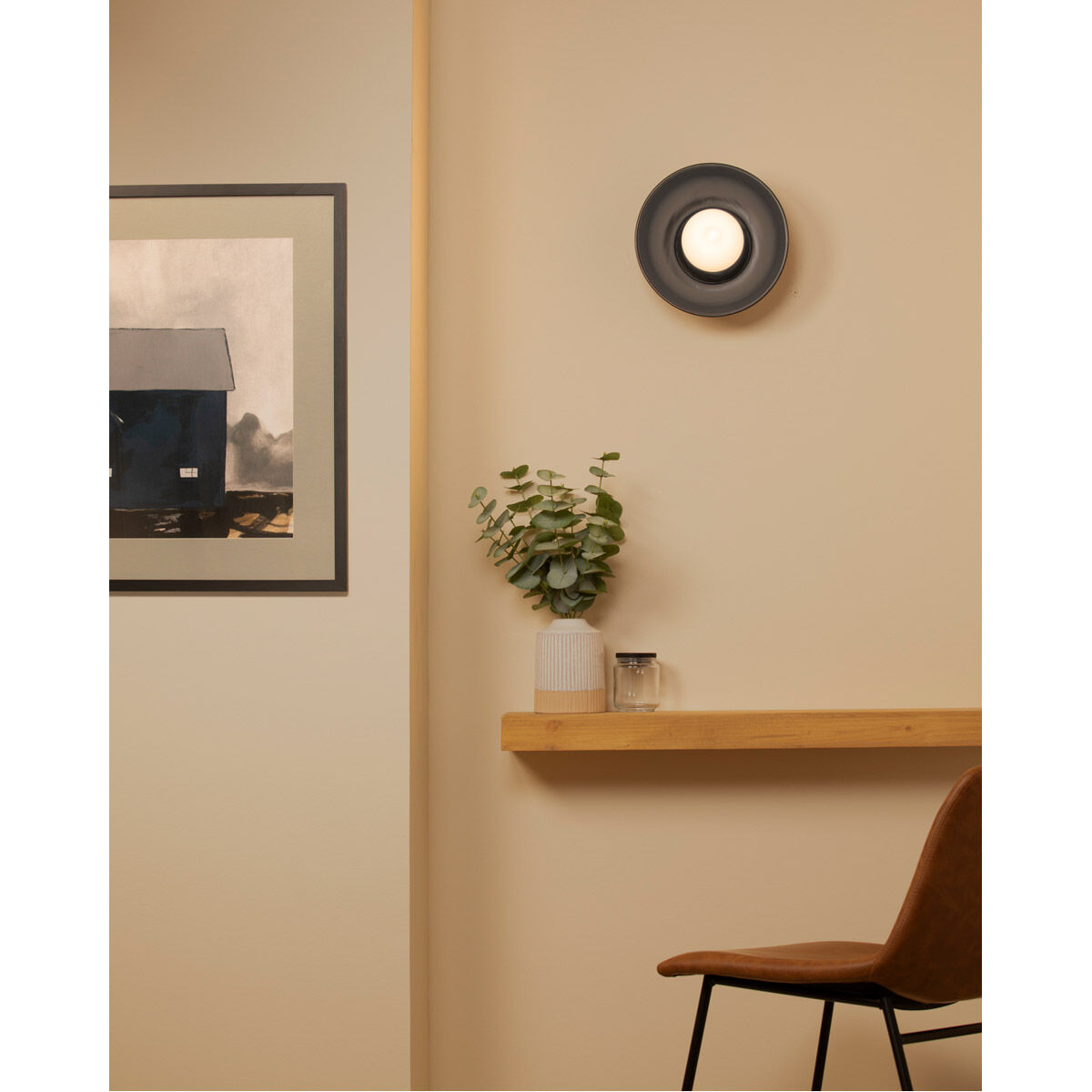 Ambiance Collection 1 Light 10 inch Carbon Matte Black Wall Sconce Wall Light