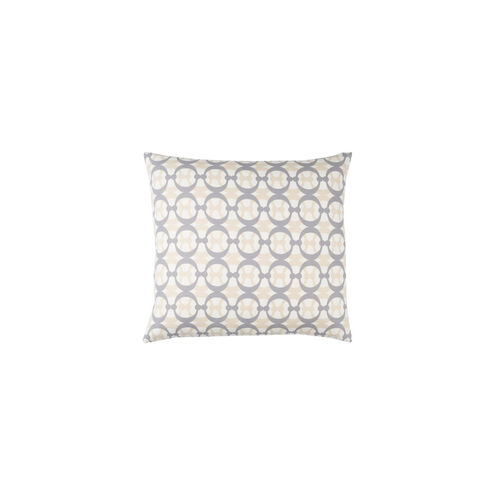 Lina 20 X 20 inch White and Medium Gray Throw Pillow