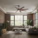 Atlas Ariella - LK 64 inch Textured Bronze with Walnut Tone Blades Ceiling Fan